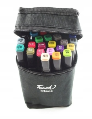 MARKERY ALKOHOLOWE 24 SZT Flamastry Mazaki Pisaki Dwustronne